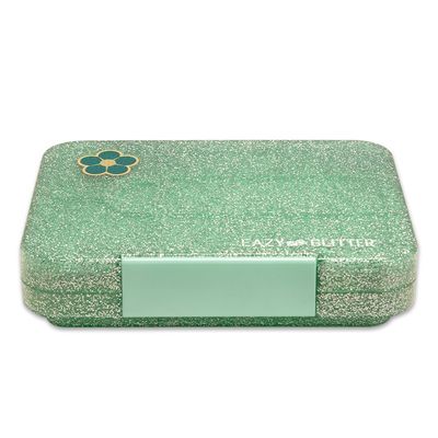 Eazy Kids 6 & 4 Convertible Bento Lunch Box - Glitter Green