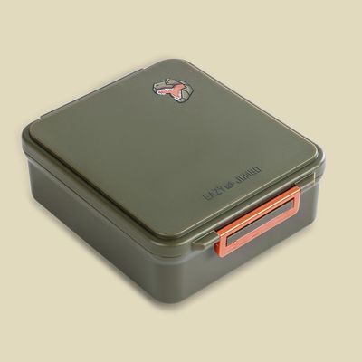 Eazy Kids Jumbo Bento Lunch Box w/ Thermos & Dip Jar- Green
