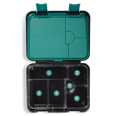 Eazy Kids 6 & 4 Convertible Bento Lunch Box w/ Steel Spoon & Fork Set and Alphabets Sticker - Gamer