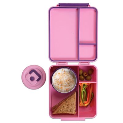 HYDROBREW Bento Lunch Box w/ Steel Food Jar - Think Big Blush