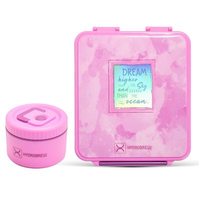 HYDROBREW Bento Lunch Box w/ Steel Food Jar - Dream Pink