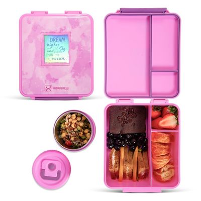 HYDROBREW Bento Lunch Box w/ Steel Food Jar - Dream Pink