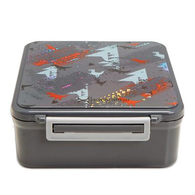 HYDROBREW Bento Lunch Box w/ Steel Food Jar - Dinosaurs Grey