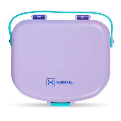 HYDROBREW 4 Compartment Bento Lunch Box w/ Spoon & Fork Set - Lilac