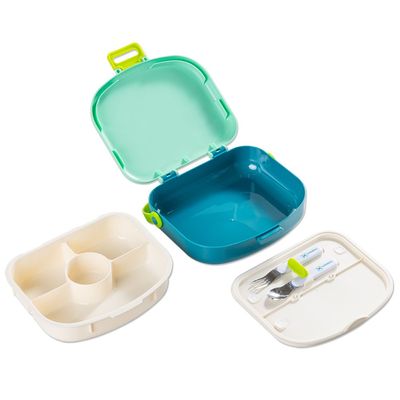 HYDROBREW 4 Compartment Bento Lunch Box w/ Spoon & Fork Set - Jade
