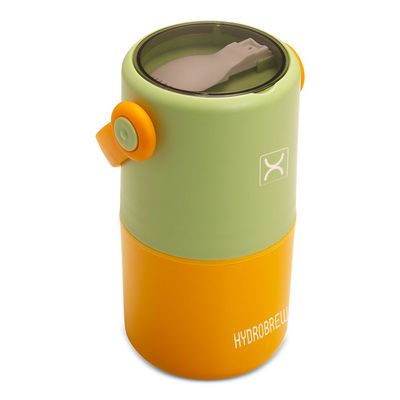HYDROBREW Double Decker Stainless Steel Lunch Box w/ Folding Spork - Sage and Amber