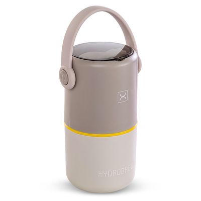 HYDROBREW Double Decker Stainless Steel Lunch Box w/ Folding Spork - Grey