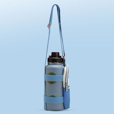 Eazy Kids - Water Bottle Explorer w/ Travel Sling Bag, 950ml Blue