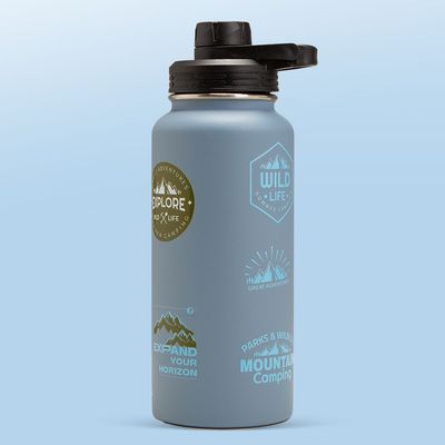 Eazy Kids - Water Bottle Explorer w/ Travel Sling Bag, 950ml Blue