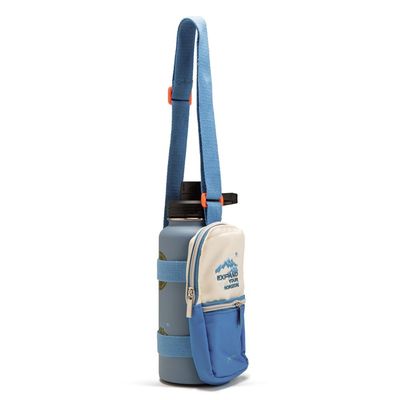 Hydrobrew  - Vacuum Insulated Travel Water Bottle w/ Sling Bag, 950ml, Blue