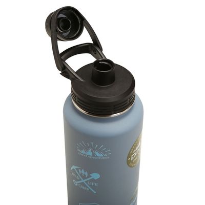 Hydrobrew  - Vacuum Insulated Travel Water Bottle w/ Sling Bag, 950ml, Blue