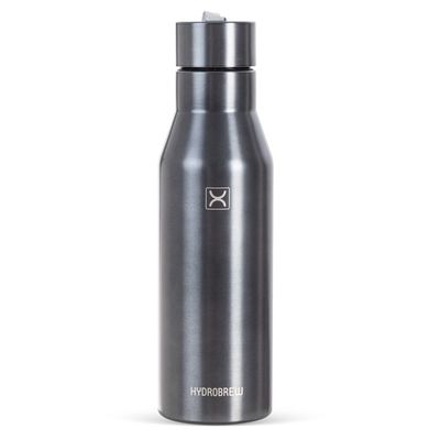 Hydrobrew Steel Water Bottle, 750ml Grey
