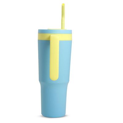 Hydrobrew Fresh Flip Straw Tumbler w/ Ceramic Inside, 1200ml Blue