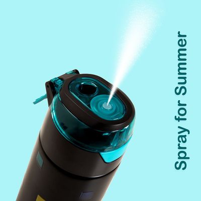 Eazy Kids - Insulated Stainless Steel Water Bottle w/ Spray -Gamer,  640ml Black