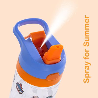 Eazy Kids -Skater Tritan Water Bottle W/ Spray 500ml - Blue