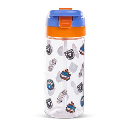 Eazy Kids -Skater Tritan Water Bottle W/ Spray 500ml - Blue