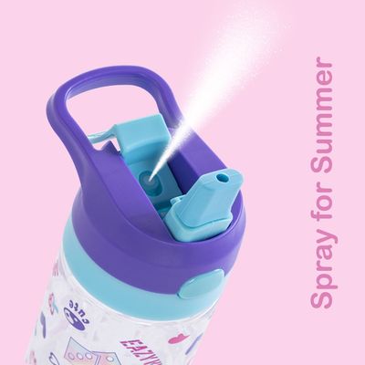 Eazy Kids -Tritan Water Bottle W/ Spray 500ml - Purple