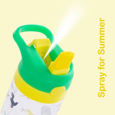Eazy Kids -Dinosaur Tritan Water Bottle W/ Spray 500ml - Green