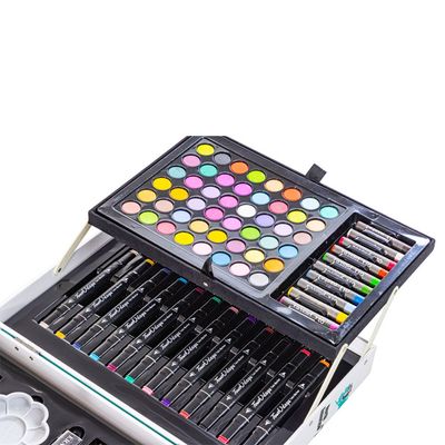 Eazy Kids 152-Piece Art Set in World Map Themed Metal Case