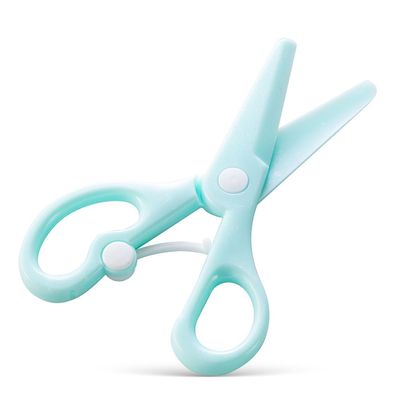 Eazy Kids School Scissors for Kids w/ Lockâ€“ Blue