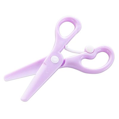 Eazy Kids School Scissors for Kids w/ Lockâ€“ Purple