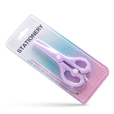 Eazy Kids School Scissors for Kids w/ Lockâ€“ Purple
