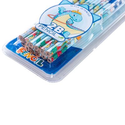 Eazy Kids 12-Pack 2B Pencils w/ Eraser Includes Sharpener -Blue