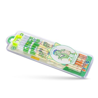 Eazy Kids 12-Pack 2B Pencils w/ Eraser Includes Sharpener -Light Green