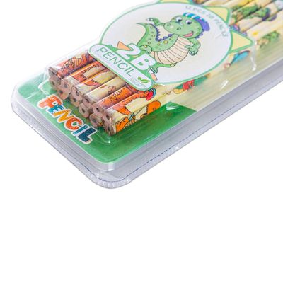 Eazy Kids 12-Pack 2B Pencils w/ Eraser Includes Sharpener -Light Green