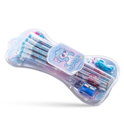 Eazy Kids 12-Piece HB Pencil Set w/ Eraser & Grip -Blue