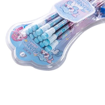 Eazy Kids 12-Piece HB Pencil Set w/ Eraser & Grip -Blue