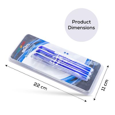Eazy Kids Pack of 3 Blue Erasable Gel Pens â€“ Smooth-Flow, Quick-Drying, Erasable Ink