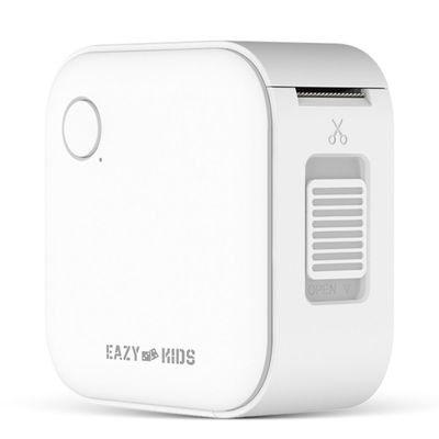 Eazy Kids Mini Label Maker Printer with 180 Labels Roll, Smart App Control for Home, Office, School - White