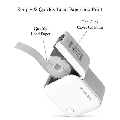 Eazy Kids Mini Label Maker Printer with 180 Labels Roll, Smart App Control for Home, Office, School - White