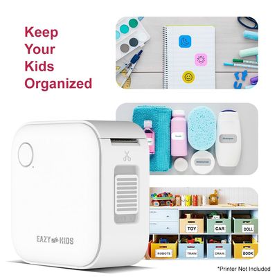 Eazy Kids Mini Label Maker Printer Rolls, Set of 3 - White