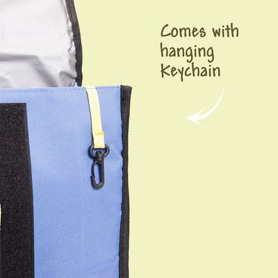 Eazy Kids Lunch Bag â€“ Insulated, Foldable & Stylish (Blue & Olive)
