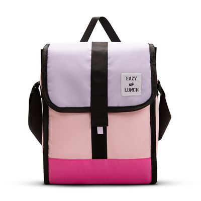 Eazy Kids Lunch Bag â€“ Insulated, Foldable & Stylish (Pink & Lavender)
