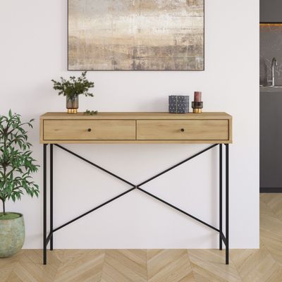 Mourah Home Heaton Console - Oak - 2 Years Warranty