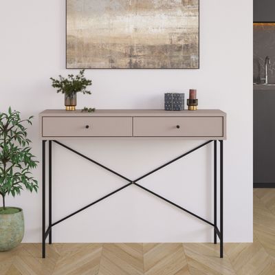 Mourah Home Heaton Console - Light Mocha - 2 Years Warranty