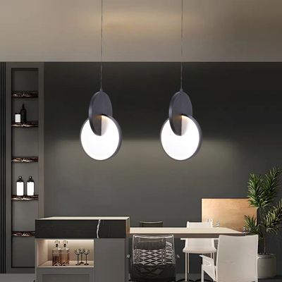 Modern Hanging Pendant Light for Kitchen Island Bedside - Black 3000K