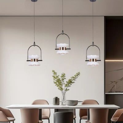 Modern Hanging Pendant Light for Kitchen Island Bedside - White 3000K
