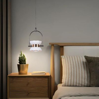 Modern Hanging Pendant Light for Kitchen Island Bedside - White 3000K