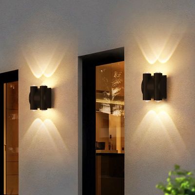 Outdoor Waterproof Wall Light IP65 LED Exterior Wall Lamp Up Down Spot Wall Sconces Aluminum Garden Light 4W