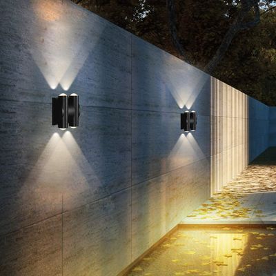 Outdoor Waterproof Wall Light IP65 LED Exterior Wall Lamp Up Down Spot Wall Sconces Aluminum Garden Light 4W