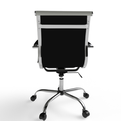 Mahmayi Modern UL UT-C031L Low Back PU Office Chair Ergonomic Chair with Adjustable Height, Fixed Arms and Tilt Lock Ideal for Home and Office - Grey