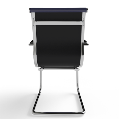 Mahmayi Modern UL UT-C031V Visitor Chair Ergonomic PU Chair with Fixed Armrest, Ideal for Home and Office - Blue