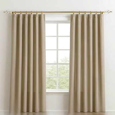 Heavy Duty Extendable Curtain Rod 2 Meter Adjustable Sturdy Steel Gold