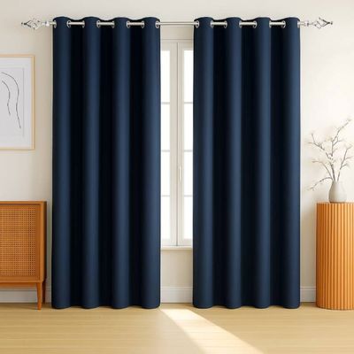 Heavy Duty Extendable Curtain Rod 2 Meter Adjustable Sturdy Steel Silver