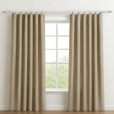 Heavy Duty Extendable Curtain Rod 2 Meter Adjustable Sturdy Steel Silver