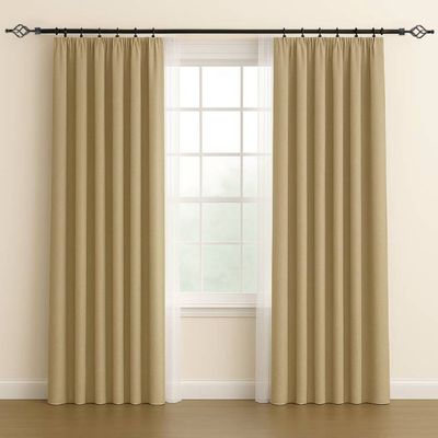 Heavy Duty Extendable Double Curtain Rod 2 Meter Adjustable Sturdy Steel Black